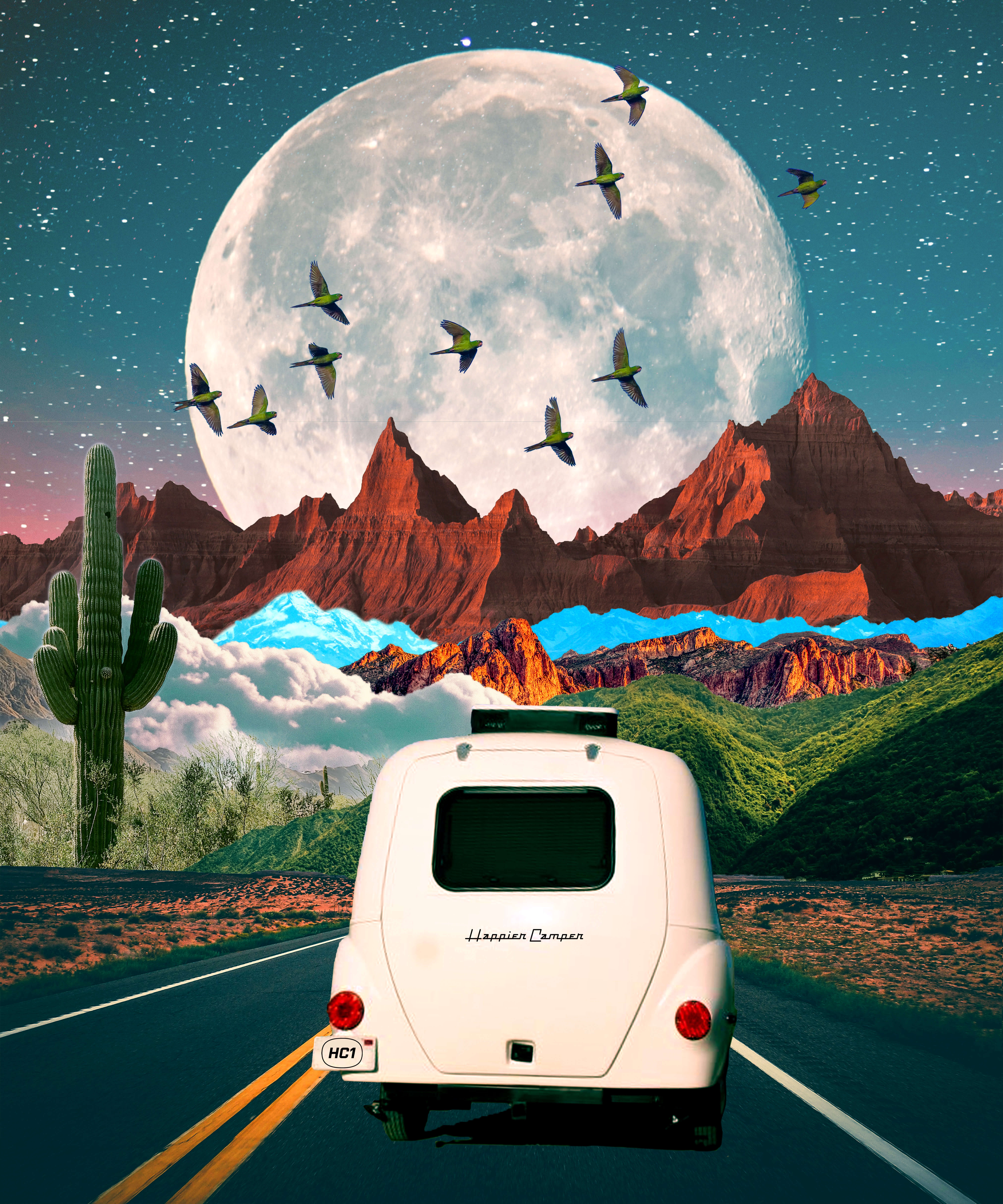 Happier Camper Custom Piece Poster Proof